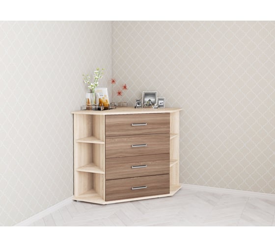 Изображение товара Комод угловой Арника Катрин 7 ясень шимо/дуб сонома 00-00003861