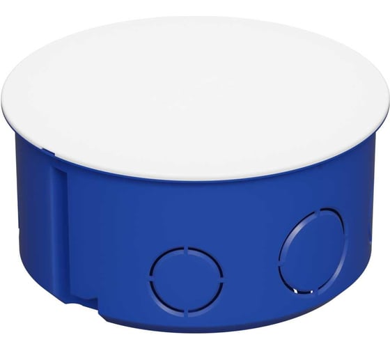 Изображение товара Коробка распределительная Экопласт с/п, D100x50мм, без галогена, IP30, цвет синий 44657HF