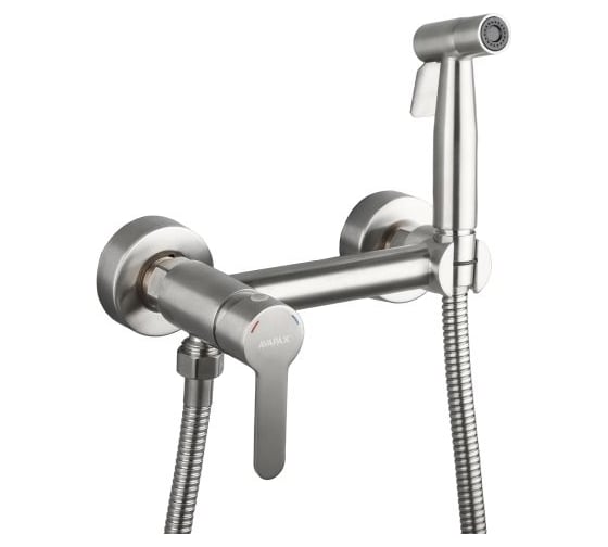 Изображение товара Смеситель с гигиеническим душем Avapax Elbe сталь SUS 304, D35, сатин AP01233N