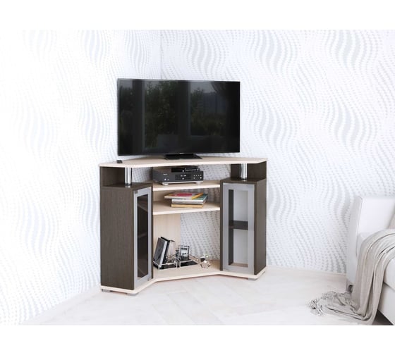 Изображение товара Тумба под телевизор угловая Арника 044 (2у), венге/дуб молочный 00-00004017