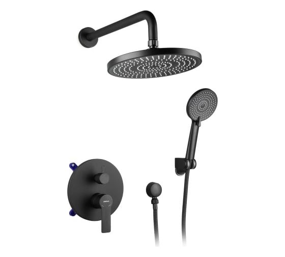 Изображение товара Встраиваемая система для душа Avapax Rhein латунь, D35, черный AP06192B