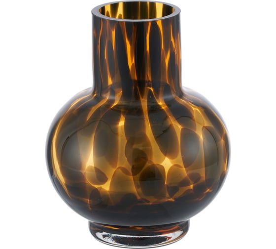 Изображение товара Ваза Gipfel LAVA 15x12 см. Материал: стекло. Цвет: коричневый 43181