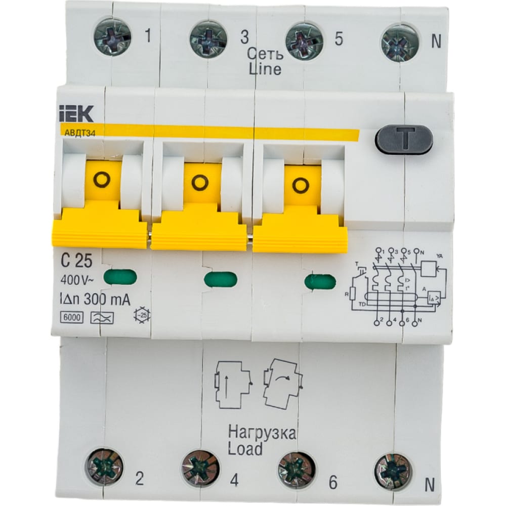 Автоматический выключатель дифференциального тока IEK автоматический выключатель sigma elektrik дифференциального тока авдт ac 2p 30ma 6ka 32a