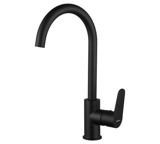 Изображение товара Смеситель для кухни Avapax Mosel латунь, D35, черный AP02171B