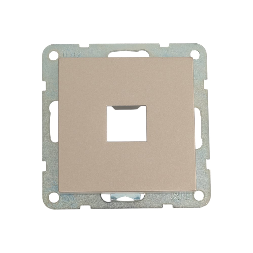 Изображение товара Накладка с суппортом LK Studio розетки компьютерной и телефонной на 2 входа шампань