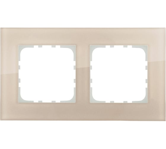 Изображение товара Рамка LK Studio 2-постовая, натуральное стекло, цвет шампань LK 80 844216-1