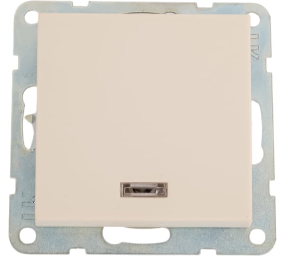 Изображение товара Выключатель LK Studio 1-клавишный c индикатором (сх.1L) 16 A. 250 B (беж. матовый) LK 80 840202-1