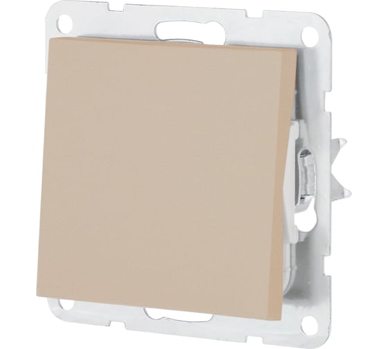 Изображение товара Переключатель LK Studio 1-клавишный, на 2 направления (схема 6) 16 A, 250 B (шампань) LK80 840306-1