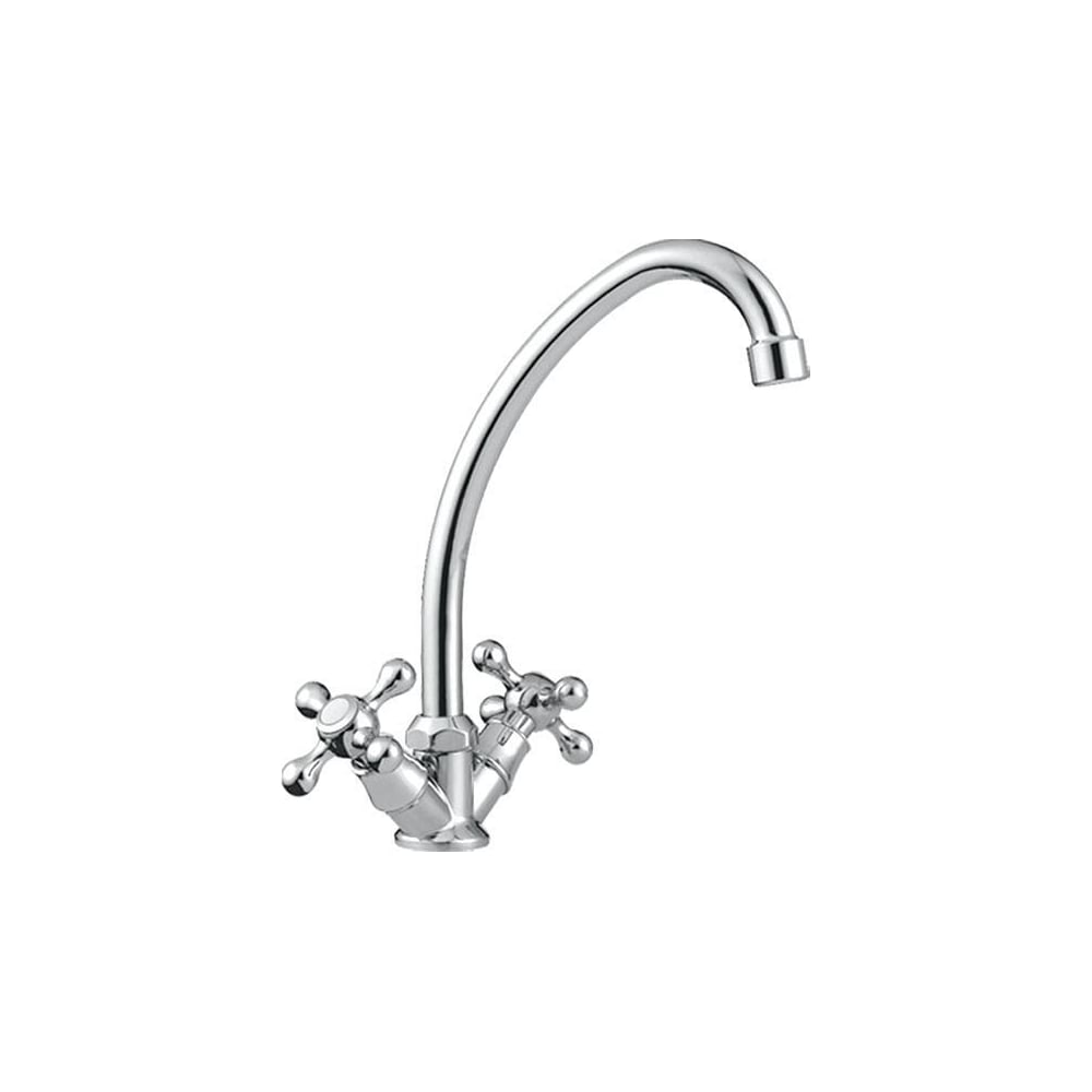 Изображение товара Смеситель для кухни мойки CRON с высоким поворотным изливом, хромированный CN4008