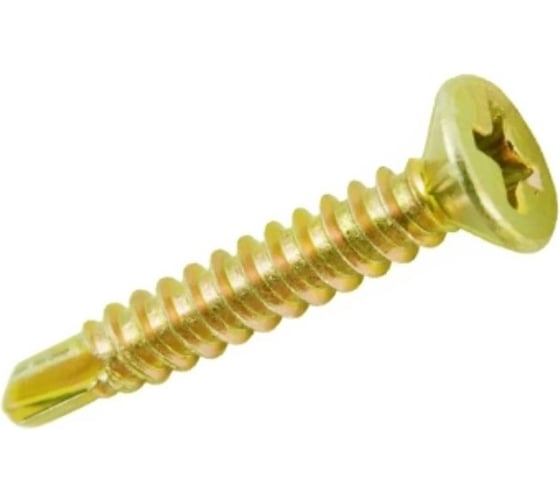 Изображение товара Саморез оконный ЦКИ 3.9x32, сверлоконечный, цинк желтый, 100 шт. 8539
