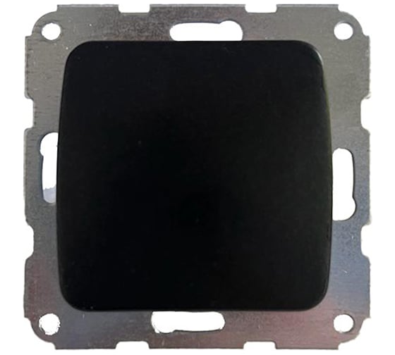 Изображение товара Одноклавишный выключатель KRANZ с/у 10А мех. черный металлик KR-78-0320