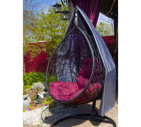 Изображение товара Универсальный чехол для 1-местных подвесных качелей BELON familia "Кокон" темно-серый УЧК-1-Т.СЕР