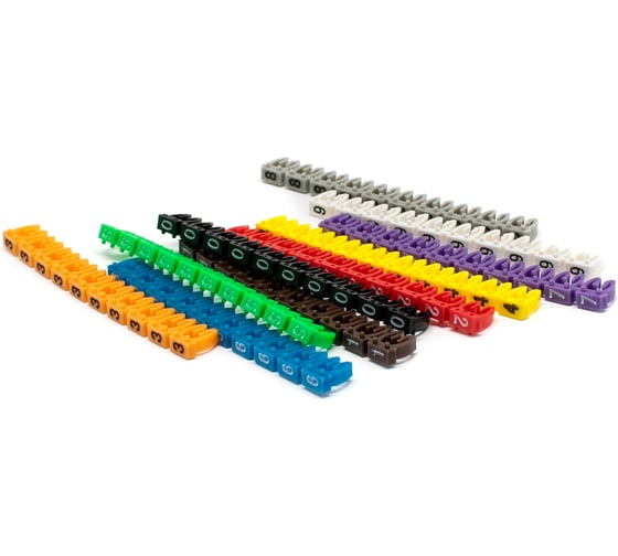 Изображение товара Маркер кабельный OXION 2,5 мм2, набор 10 по 10 шт., арт. OX-CM2.5MM