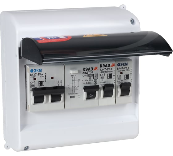 Изображение товара Щит распределительный ООО "Центр Энергии" НКУ ЩР32А П-06 (1x2С32, 1x1С10, 1x1С16, 1хАВДТ-22С16) ЭКМ5 00-00006452