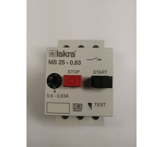 Изображение товара Автомат защиты двигателя iskra MS25-0,63 УТ-00025322