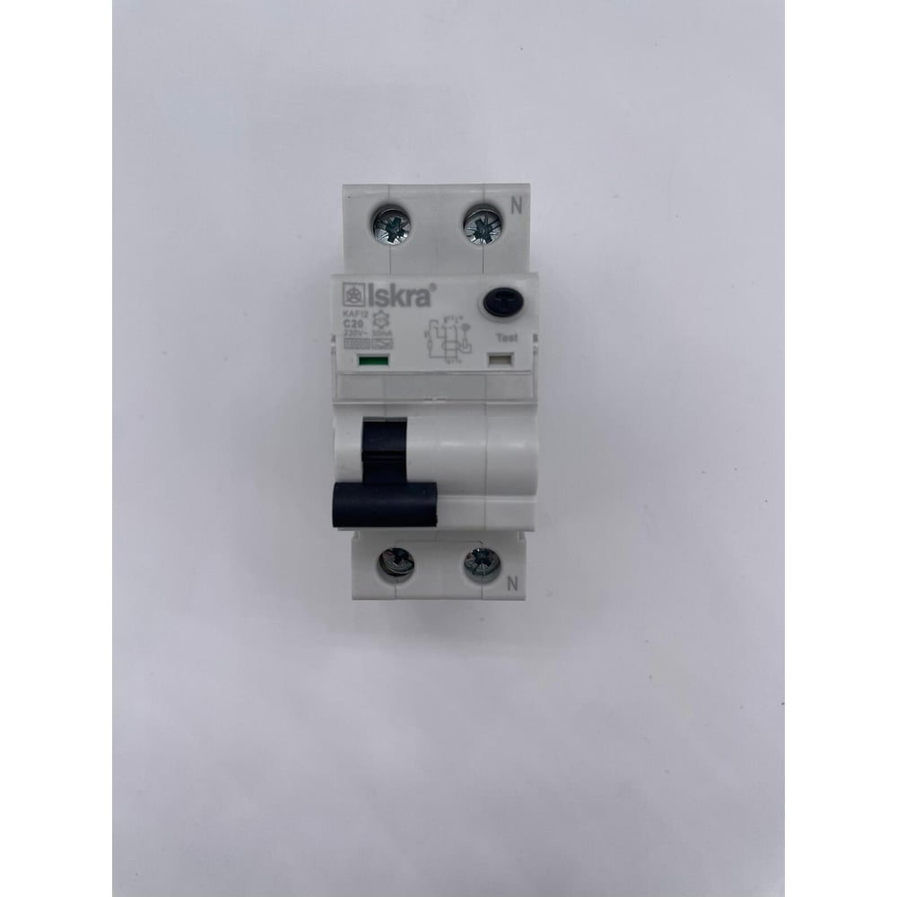 Изображение товара Автомат дифференциальный iskra KAFI2-C-20/0,03 20А 230В двухполюсный