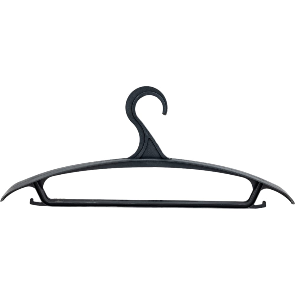 Вешалка для верхней одежды Мультипласт Групп вешалка плечики 46 см для пиджаков и верхней одежды флок серая household