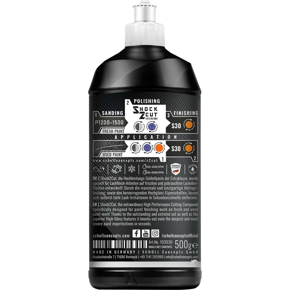 Изображение товара Паста экстраабразивная полировальная Shock 2 Cut 500 г SCHOLL Concepts