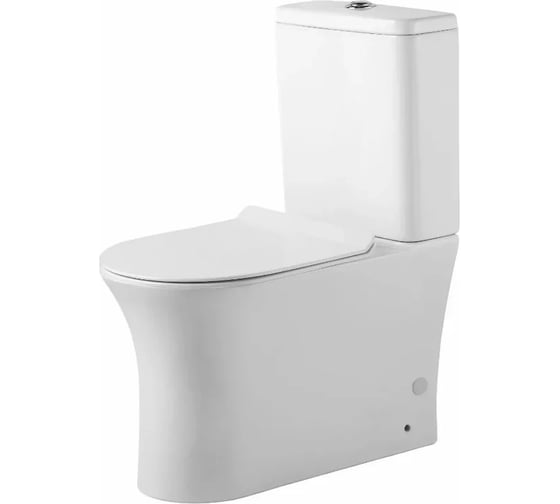 Изображение товара Безободковый унитаз-компакт Agger пристенный с горизонтальным выпуском AT01000