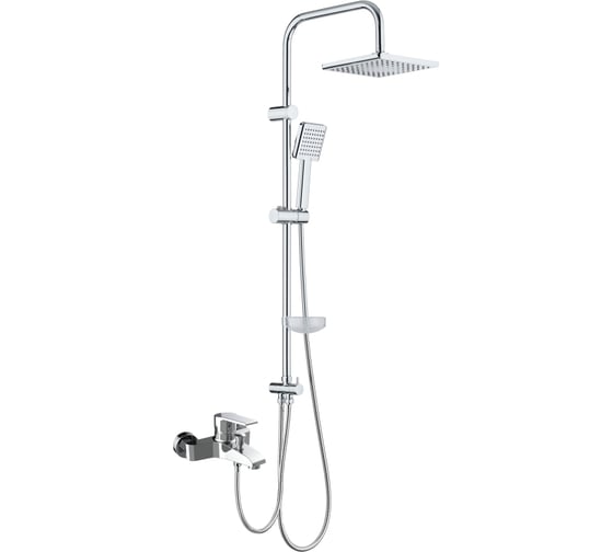 Изображение товара Душевая система Agger со смесителем для ванныx и душа с двумя квадратными лейками A2994000