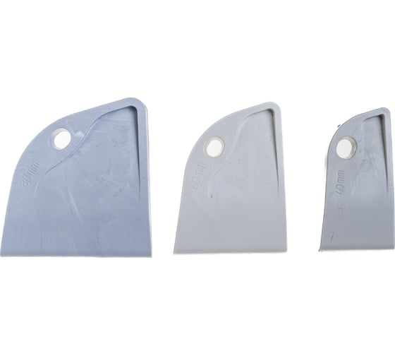 Изображение товара Набор резиновых шпателей д/затирки швов Парус 40,60,80мм Мелодия цвета ШРЗУ-3