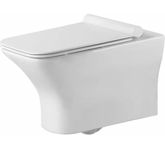 Изображение товара Подвесной унитаз Agger безободковый санфарфор, скрытая система монтажа AT02100