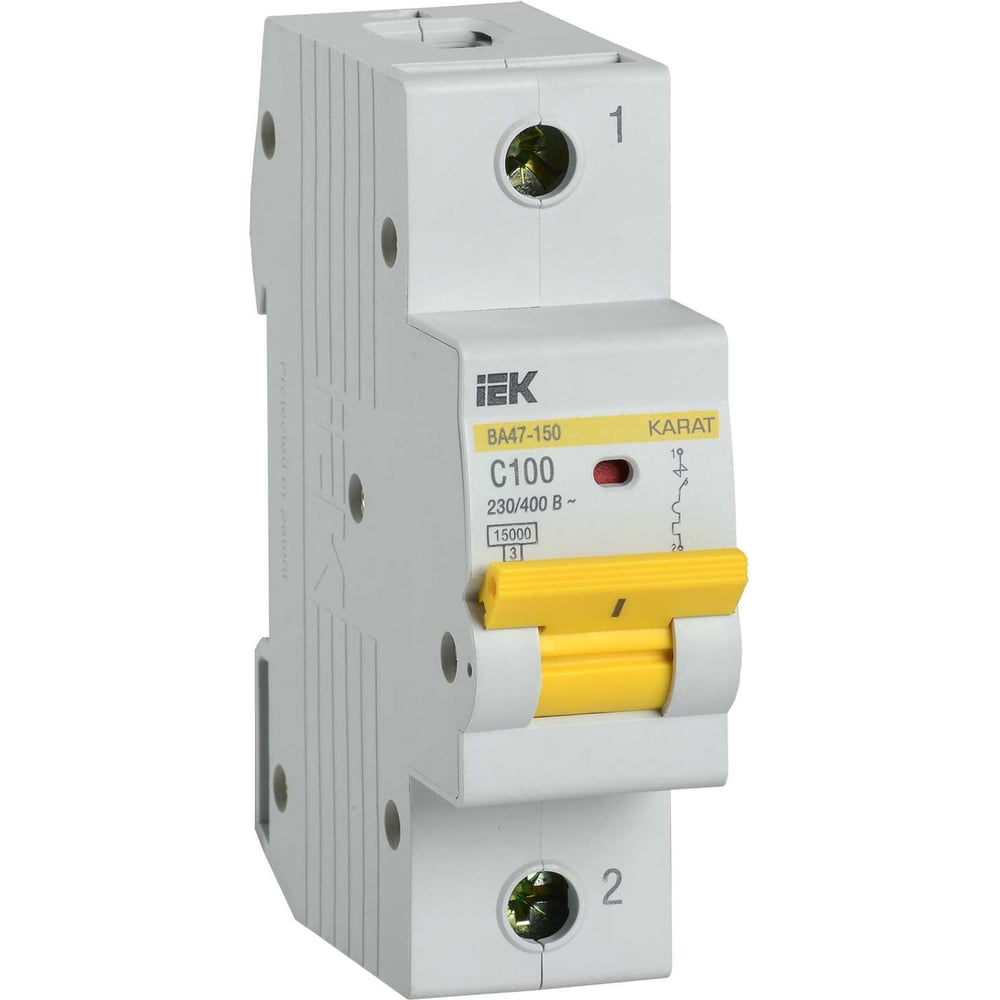 Изображение товара Автоматический выключатель IEK ВА47-150 1Р 100А 15кА IP40 для электросетей