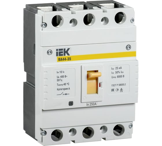 Изображение товара Автоматический выключатель IEK ВА44 35 3Р 200А 25кА SVA4410-3-0200