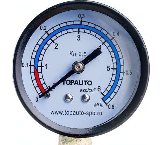 Изображение товара Манометр для ножного насоса ИЗМЕРИТ 6 атм TopAuto 14409
