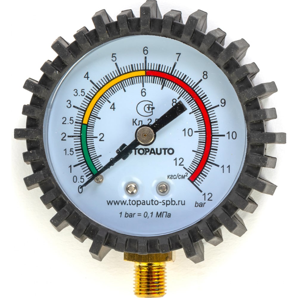 фото Манометр для пистолета накачки, резьба м11х1 topauto 14411