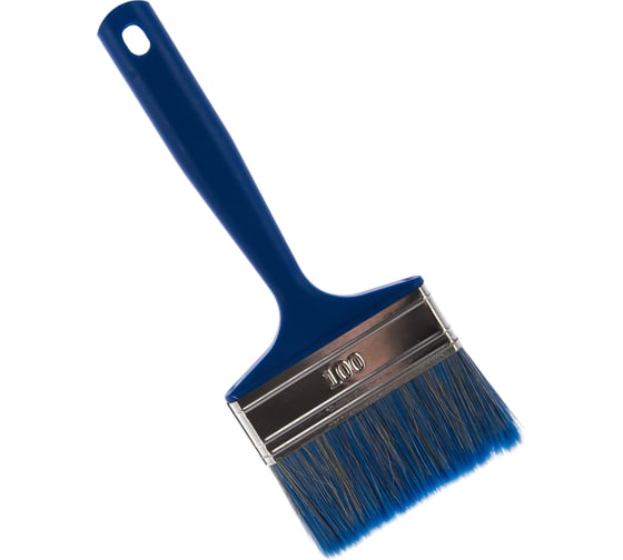 Изображение товара Флейцевая кисть для красок и лаков на водной основе смешанная щетина В1 100х14мм Мелодия цвета 77100