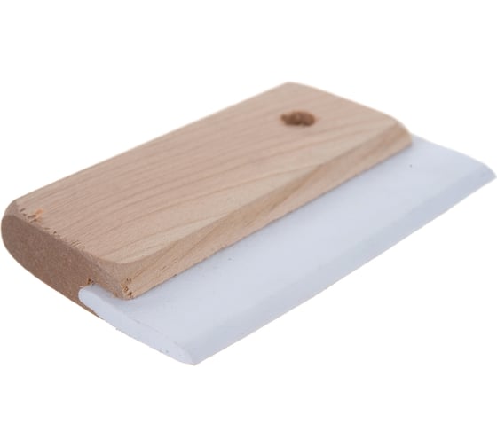 Изображение товара Резиновый шпатель для затирки швов с деревянной ручкой 100мм Мелодия цвета 1209210