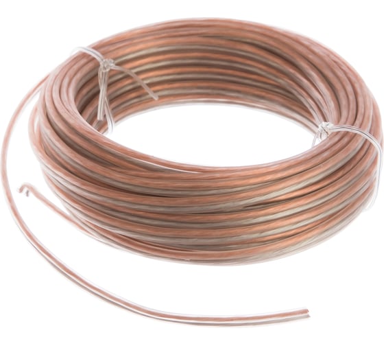 Изображение товара Акустический кабель REXANT 2х0,75 мм2 прозрачный SILICON 01-6304-10