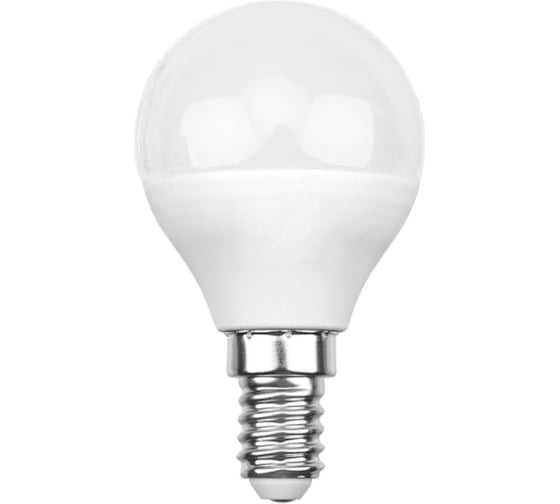 Изображение товара Светодиодная лампа REXANT Шарик, 9,5 Вт, E14, 903 лм, 2700 K, теплый свет 604-037