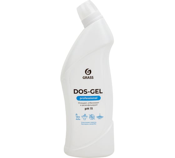 Изображение товара Дезинфицирующее чистящее средство гель для чистки унитаза, ванной и туалета Grass DOS-Gel Professional 750 мл 125551