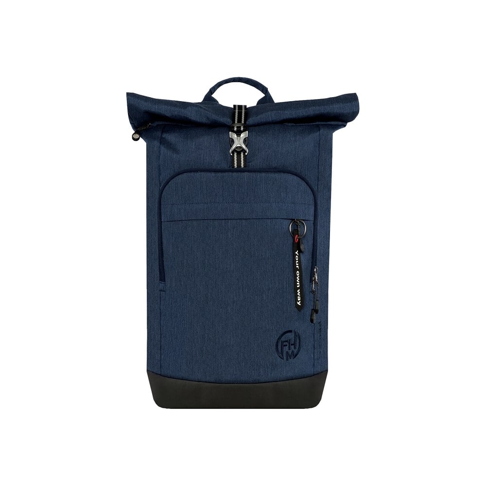 Рюкзак FHM сумка багет el masta на молнии наружный карман регулируемый ремень синий