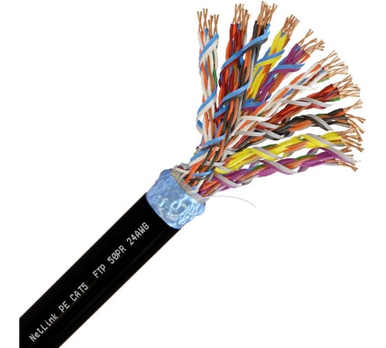 Изображение товара Кабель Netlink NL-CU FTP 50PR 24 AWG CAT5 305м ВНЕШНИЙ УТ000003404