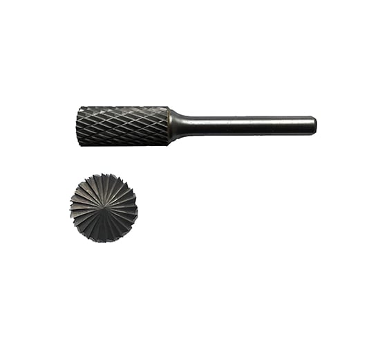 Изображение товара Борфреза твердосплавная цилиндрическая с торцовыми зубьями с двойной насечкой (14х25 мм; хвостовик 6 мм) ПНЕВМО-ТРЕЙД B1425-M06