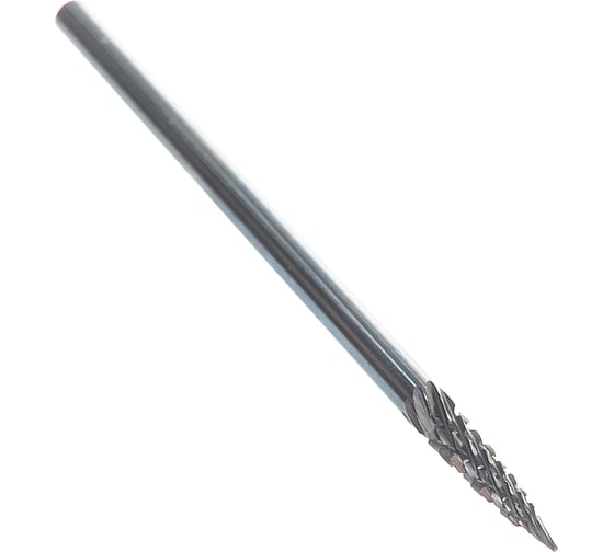 Изображение товара Борфреза твердосплавная гиперболическая с точечным торцом с двойной насечкой (3х12.7 мм; хвостовик 3 мм) ПНЕВМО-ТРЕЙД G0313-M03