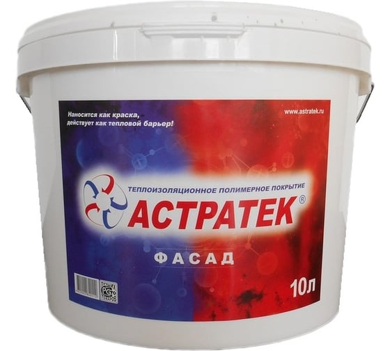Изображение товара Жидкая теплоизоляция Астратек ТПП Фасад 10л 4620002840112