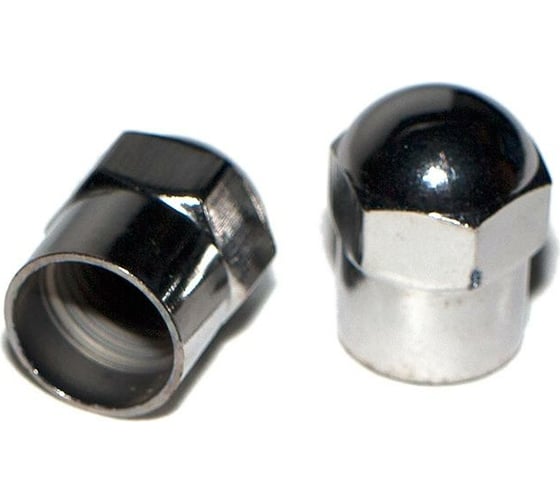 Изображение товара Пластмассовый колпачок вентиля DolleX хром упаковка 100 шт. 100KV-03PX