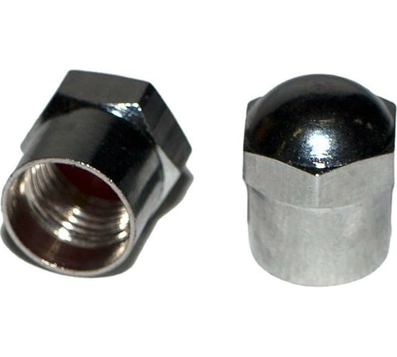 Изображение товара Колпачок вентиля металлический DolleX хром упаковка 100 шт. 100KV-04MX