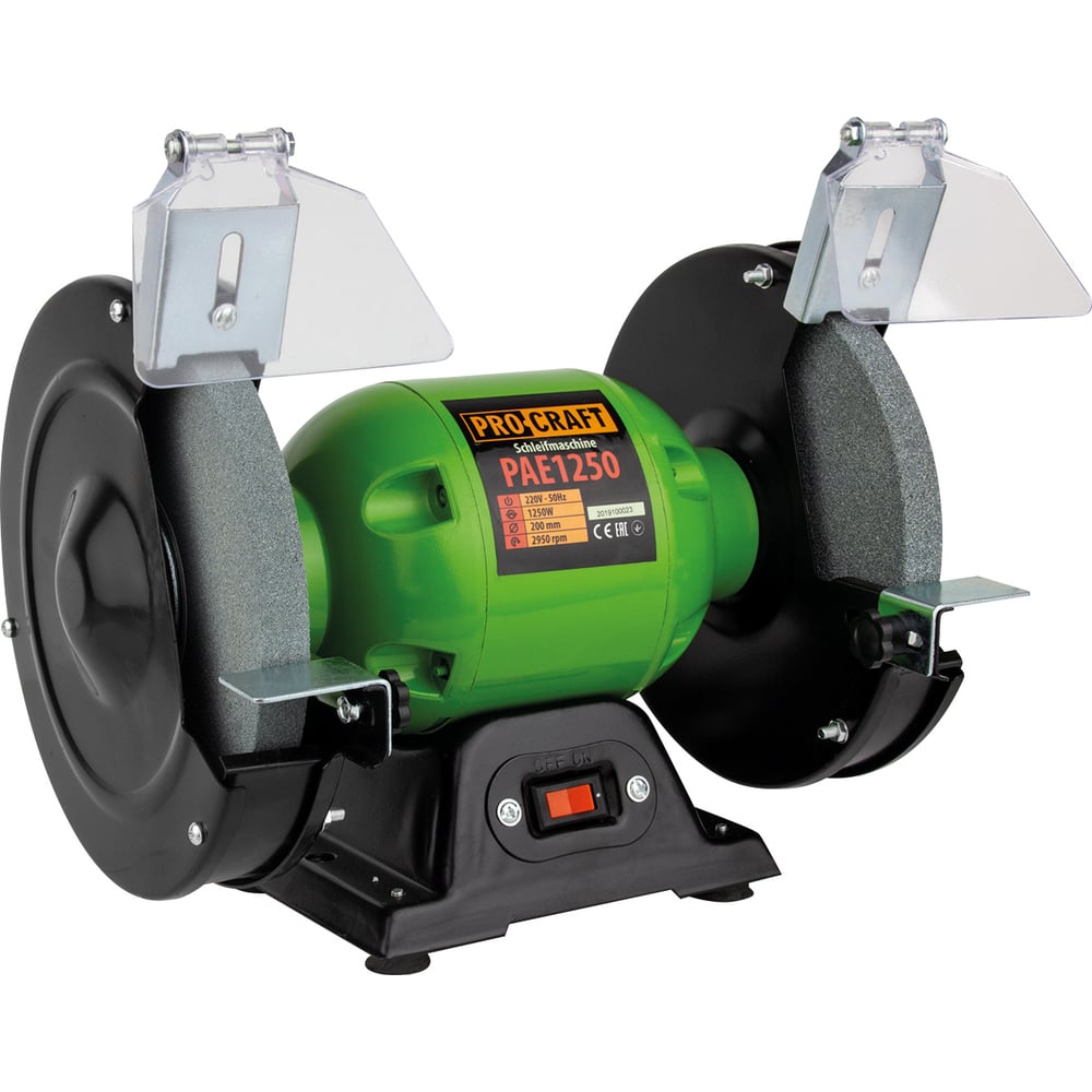 Изображение товара Точильный станок PROCRAFT 200 PAE1250 для инструментов 200 мм мощность 350 Вт
