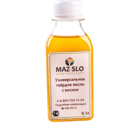 Изображение товара Твёрдое универсальное масло с воском MAZ-SLO бесцветное 100 мл 8061867