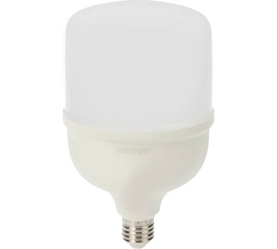 Изображение товара Светодиодная высокомощная лампа REXANT, 50Вт E27 с переходником на E40 4750лм 6500K холодный свет 604-071