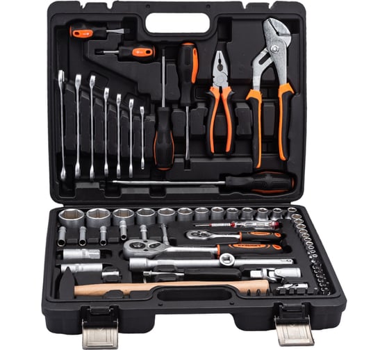 Изображение товара Набор инструментов в кейсе КУЗЬМИЧ 75 предметов НИК-007/75 0R-00000506