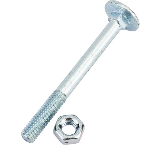Изображение товара Болт с п.кр. гол. и кв.подголовком, с гайкой ЕВРОПАРТНЕР DIN603 Zn M6х60 10шт. 6 0525 6