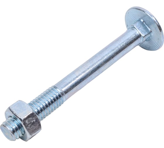 Изображение товара Болт ЕВРОПАРТНЕР DIN603 с п.кр. гол. и кв.подголовком с гайкой Zn M 8 х 70 2 шт. 6 0534 1