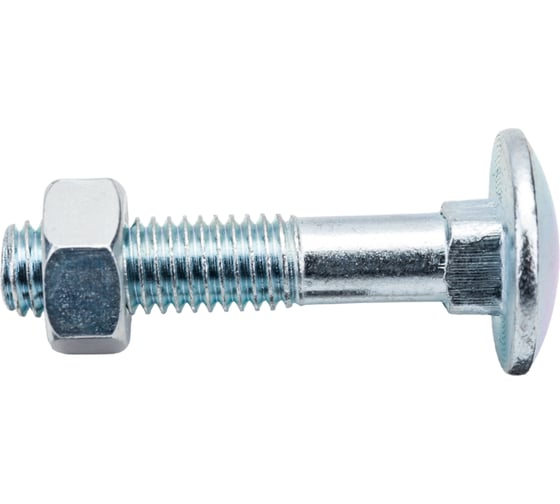 Изображение товара Болт ЕВРОПАРТНЕР DIN603 с п.кр. гол. и кв.подголовком с гайкой Zn M 8 x 40 6 шт. 6 0527 1