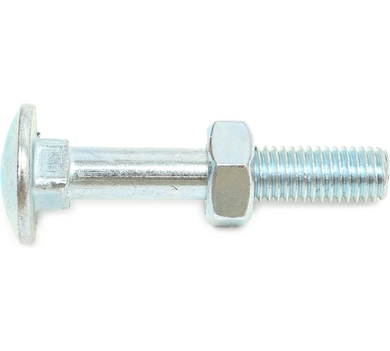 Изображение товара Болт ЕВРОПАРТНЕР DIN603 с п.кр. гол. и кв.подголовком с гайкой Zn M10 х 60 2 шт. 6 0542 1